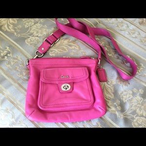 Coach PARK Signature Hot Pink Cross Body